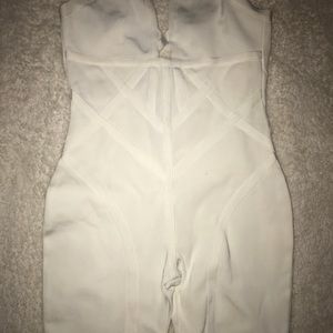 White bandage jumpsuit